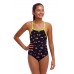 Дитячий спортивний купальник Funkita Girl's Tie Me Tight One Piece Eye Spy (FKS036G72157) розмір 8 чорні з очами