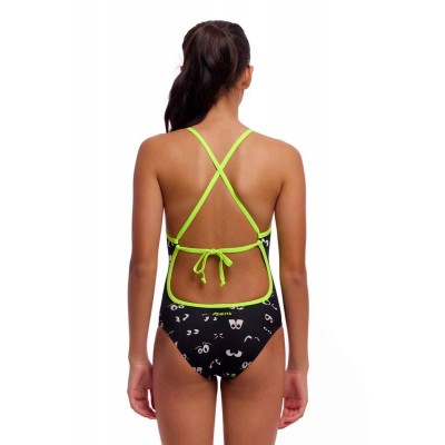 Дитячий спортивний купальник Funkita Girl's Tie Me Tight One Piece Eye Spy (FKS036G72157) розмір 8 чорні з очами Дитячий спортивний купальник Funkita Girl's Tie Me Tight One Piece Eye Spy (FKS036G72157) розмір 8 чорні з очами