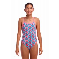 Дитячий купальник Funkita Girl's Single Strap One Piece Hummy Bunny (FKS030G72224) з колібрі розмір 14 (14-15 років)
