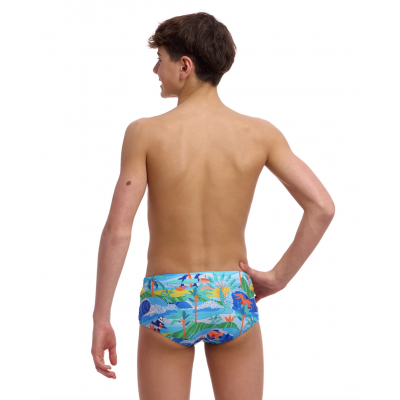 Дитячі плавки Funky Trunks Boy's Sidewinder Trunks Duuude (FTS015B72152) розмір 26 (10-11 років) з тваринками
