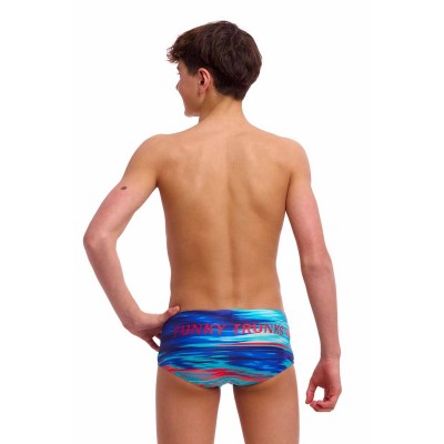 Дитячі плавки Funky Trunks Boy's Sidewinder Trunks Storm At Sea (FTS015B72168) розмір 24 (8-9 років) сині