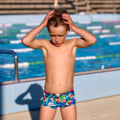 Дитячі плавки Funky Trunks Toddler Boy's Printed Trunks Birdie Wordie (FTS002B72248) розмір (5 років) сині