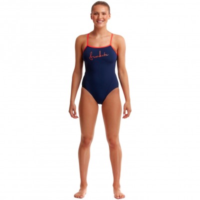 Жіночий купальник Funkita Ladies Single Strap One Piece Ocean Fire (FKS030L02324) розмір 8 синій