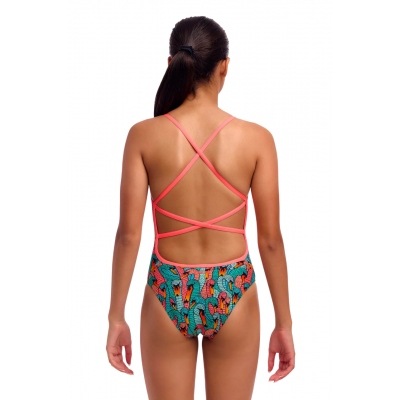 Дитячій купальник Funkita Girl's Strapped In One Piece Swan See Swan (FKS034G72230) розмір 12 (12-13 років) з лебедями