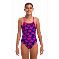 Детский купальник для плавания Funkita Girl's Single Strap One Piece Pinky Palms (FKS030G72228) размер 10 с пальмами Детский купальник для плавания Funkita Girl's Single Strap One Piece Pinky Palms (FKS030G72228) размер 10 с пальмами