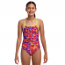 Дитячий купальник для плавання Funkita Girl's Tie Me Tight One Piece Wriggle Walls (FKS036G72223) розмір 14 червоний