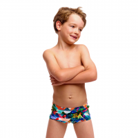 Дитячі плавки Funky Trunks Toddler Boy's Printed Trunks Palm Prism (FTS002B72297) розмір (7 років) сині