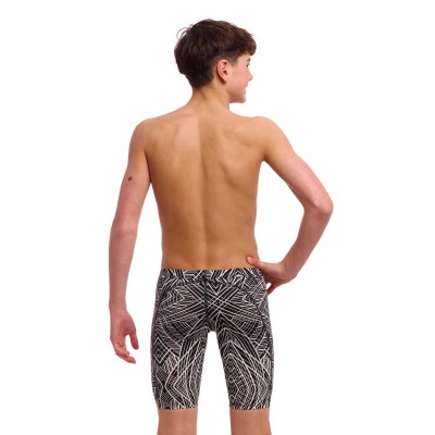 Плавки довгі джамери для плаванння Funky Trunks Boy's Space Signals Training Jammers (FTS003B72097) розмір 28 (12-13 років) чорні