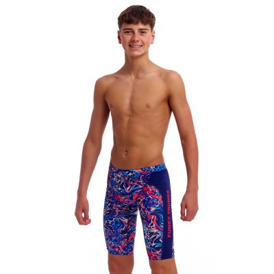 Плавки довгі джамери для плаванння Funky Trunks Boy's Mad Cat Training Jammers (FTS003B72236) розмір 28 (12-13 років) Скажений кіт