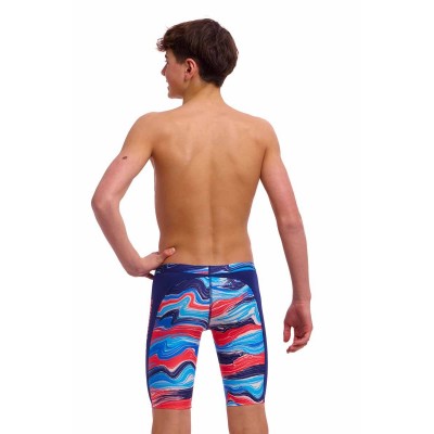 Дитячі плавки довгі джамери для плаванння Funky Trunks Boy's Wave CrazeTraining Jammers (FTS003B72172) розмір 22 (6-7 років) сині