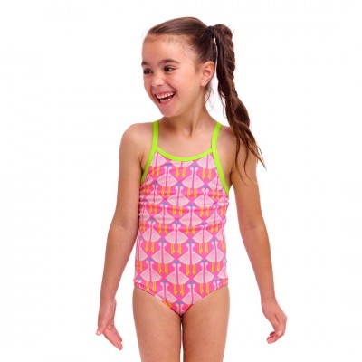 Дитячий купальник для плавання Funkita Toddler Girl's Printed One Piece Duck Duck Goose (FKS022G72175) на 6 років рожевий