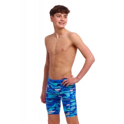 Плавки довгі джамери для плаванння Funky Trunks Boy's Pace Racer Training Jammers (FTS003B72071) розмір 26 (10-11 років) сині