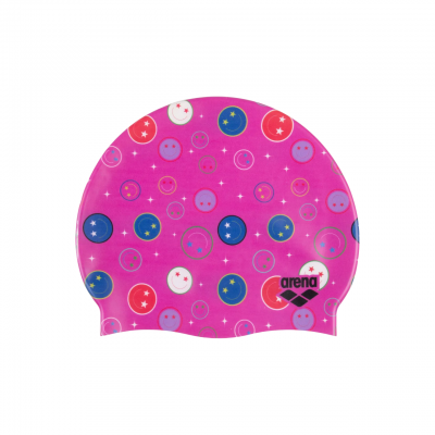 Шапочка для плавання Arena HD CAP (005572-239) рожева зі смайликами