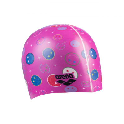 Шапочка для плавання Arena HD CAP (005572-239) рожева зі смайликами Шапочка для плавання Arena HD CAP (005572-239) рожева зі смайликами