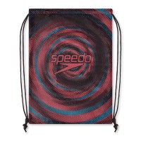 Сумка сітка для плавательного інвентарю Speedo PRINTED MESH BAG (8-1281317637) чорна 35 літрів