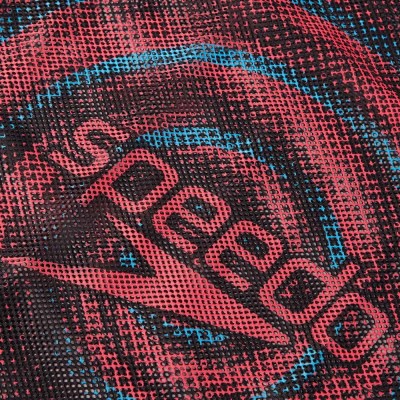 Сумка сітка для плавательного інвентарю Speedo PRINTED MESH BAG (8-1281317637) чорна 35 літрів