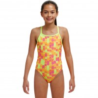 Детский купальник Funkita Girl's Diamond Back One Piece Little Dotty (FKS033G71802) размер 12 салатовый
