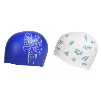 Шапочка для плавания двухсторонняя Arena REVERSIBLE CAP (003786-230) синяя белая