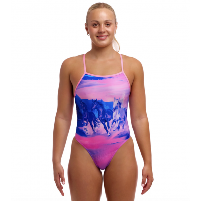 Жіночий купальник Funkita Ladies Tie Me Tight One Piece Ride Time (FKS036L72237) розмір 6 з конями