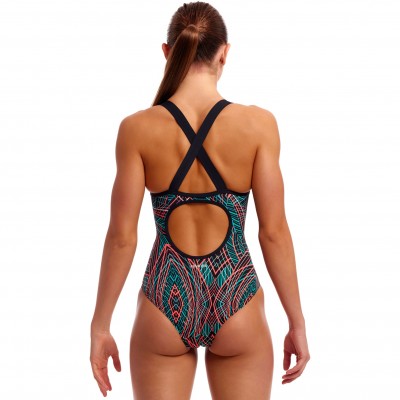 Жіночий купальник Funkita Ladies Eclipse One Piece Spiro Mint (FKS067L72095) розмір 10 чорний