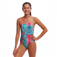 Дитячій купальник Funkita Girl's Strapped In One Piece Ripple Reflect (FKS034G72160) розмір 10 (10-11 років) блакитний