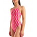 Жіночий спортивний купальник для плавання Arena Ripple Print SWIMSUIT Challenge Back (010170-990) рожевий розмір 38
