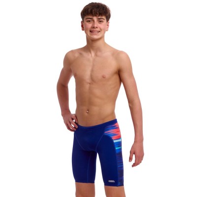 Дитячі плавки довгі джамери для плаванння Funky Trunks Boy's Storm At Sea Training Jammers (FTS003B72168) розмір 22 (6-7 років) шторм в морі