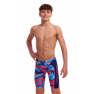 Дитячі плавки довгі джамери для плаванння Funky Trunks Boy's Wave CrazeTraining Jammers (FTS003B72172) розмір 24 (8-9 років) сині
