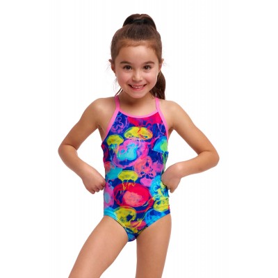 Дитячий купальник для плавання Funkita Toddler Girl's Printed One Piece Sting Stung (FKS022G7206504) на 4 роки синій