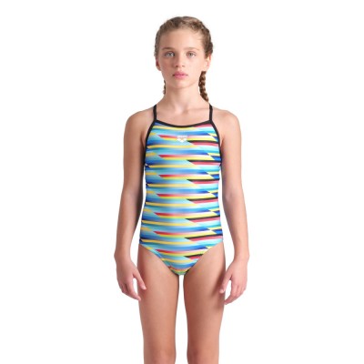 Дитячий купальник Arena RACING STRIPE SWIMSUIT LIGHTDR (009006-550) блакитний, розмір 8