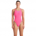 Жіночий спортивний купальник для плавання Arena TEAM SWIMSUIT SWIM TECH SOLID (004763-908) розмір 42 рожевий