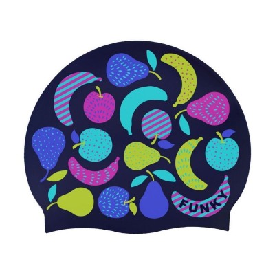 Шапочка для плавання Funky Silicone Swimming Cap Fruit Salad (FYG017N7211100) синя з фруктами