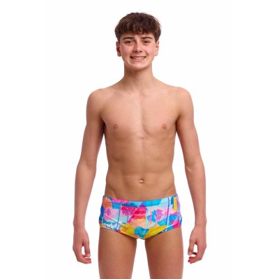 Дитячі плавки Funky Trunks Boy's Sidewinder Trunks Pixel Paradise (FTS015B72177) розмір 26 (10-11 років) рожевий