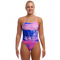 Жіночий купальник Funkita Ladies Tie Me Tight One Piece Ride Time (FKS036L72237) розмір 8 з конями