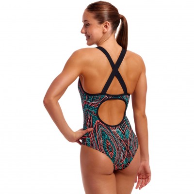 Жіночий купальник Funkita Ladies Eclipse One Piece Spiro Mint (FKS067L72095) розмір 12 чорний
