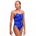 Дитячий купальник Funkita Girl's Diamond Back One Piece Rising Tide (FKS033G72306) синій розмір 10 (10-11 років)