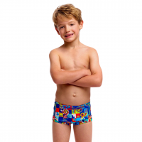 Детские плавки Funky Trunks Toddler Boy's Printed Trunks Bored Games (FTS002B72313) размер (7 лет) голубой