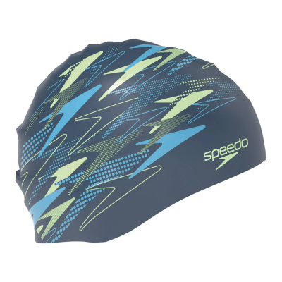 Шапочка для плавання SPEEDO Printed Silicone Swim Cap (8-08385002) синя Шапочка для плавання SPEEDO Printed Silicone Swim Cap (8-08385002) синя